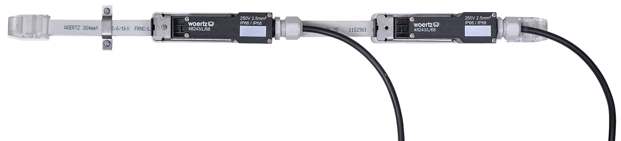 Flat cable system IP 3G2.5 mm² and 3G4 mm² (IP66/68)